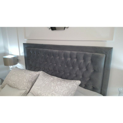 Chesterfield bed upholstered double hotel decor beds bedroom 140x200cm