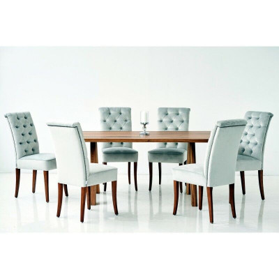 Modern Chesterfield dining set luxurious dining table x6 Chesterfield chairs
