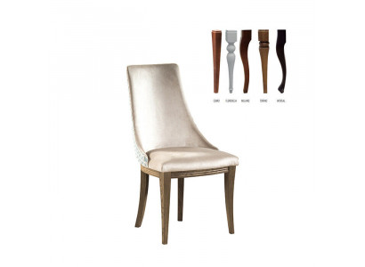 Classic designer upholstered chair cushioned chairs textile leather fabric CM-U1