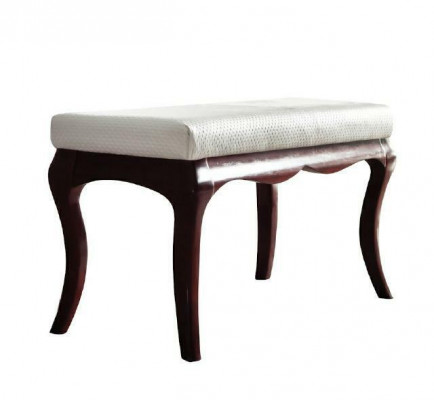 Hocker Bank Original Milano Textile Genuine Handicraft Solid Wood Full Wood MI-Bank