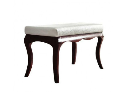 Hocker Bank Original Milano Textile Genuine Handicraft Solid Wood Full Wood MI-Bank