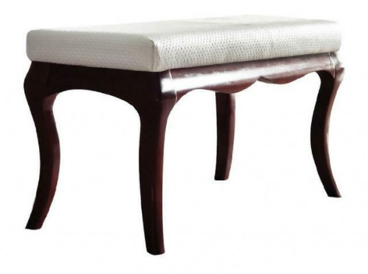 Hocker Bank Original Milano Textile Genuine Handicraft Solid Wood Full Wood MI-Bank