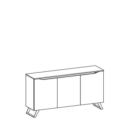 Furniture Hotel Sideboard Modern Dresser Cabinet Dressers Wood Shelf 3 Doors