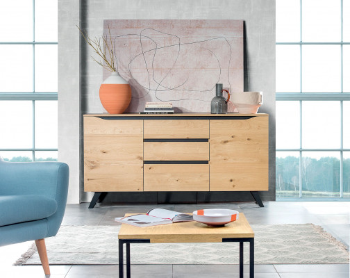 Furniture Hotel Sideboard Modern Dresser Cabinet Dressers Wood Shelf 3 Doors