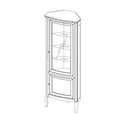 Corner cabinet solid wood wood cabinet classic display cabinet display cupboard - PR-W-N