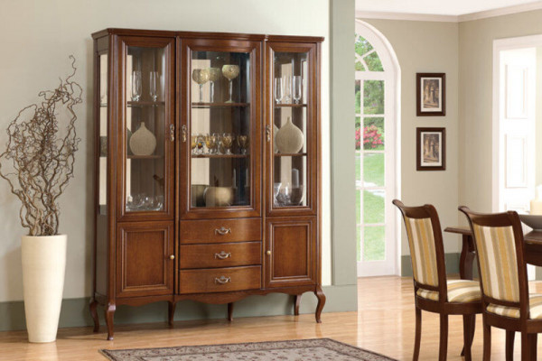 Corner cabinet solid wood wood cabinet classic display cabinet display cupboard - PR-W-N