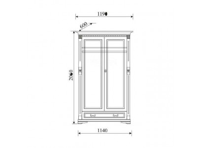 Classic cabinets wardrobe shelving closet solid colonial style O2D