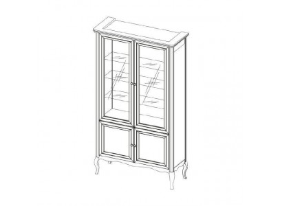 Cabinet Classical Display Cabinet Solid Wood Real Wood - Model PR-W2