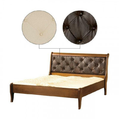 Classic bed, beds, double bed, wooden bed, country house model N-bed T