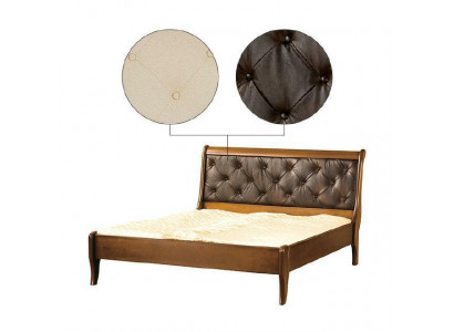 Classic bed, beds, double bed, wooden bed, country house model N-bed T