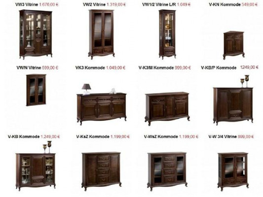 Classic Display Cabinet Glass Door Cabinet Real Wood Display Cabinets V-W 3-4 Glass Cabinet