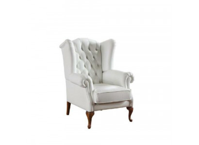 Chesterfield Armchair Full Leather Classic TV Recliner Wingback Chair CL-FOTEL
