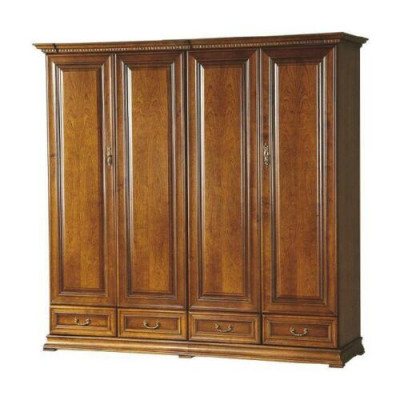 Classical wood cabinets wardrobe wall unit Italian furniture clothes