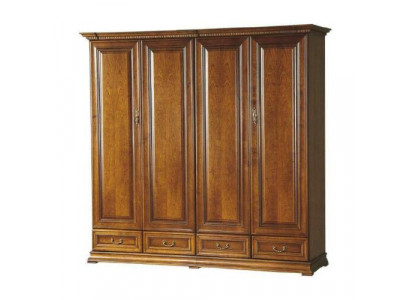 Classical wood cabinets wardrobe wall unit Italian furniture clothes