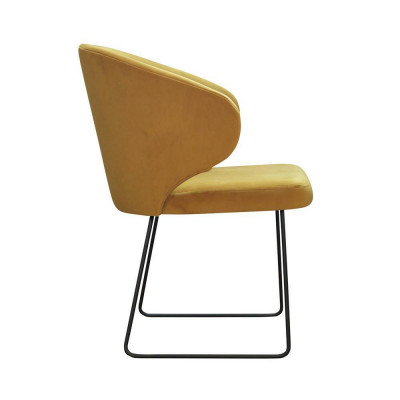 Modern armchair group 8 chairs set upholstered armrest design