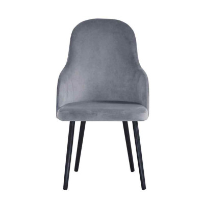 Modern armchairs set of 8 chairs suite gray upholstery with armrests