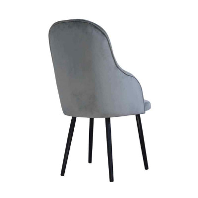 Modern armchairs set of 8 chairs suite gray upholstery with armrests