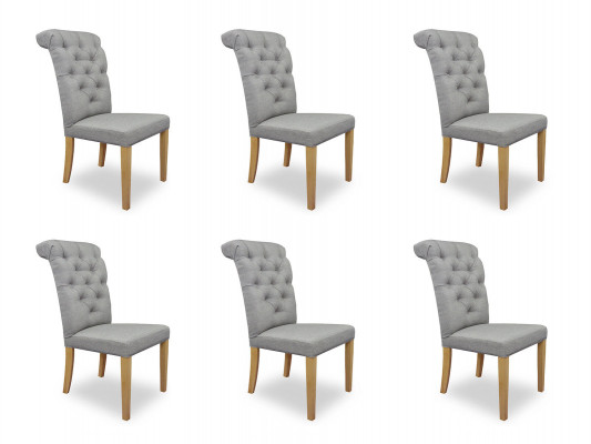 6x chairs chair cushion design lounge seat backrest suite armchair Chesterfield new