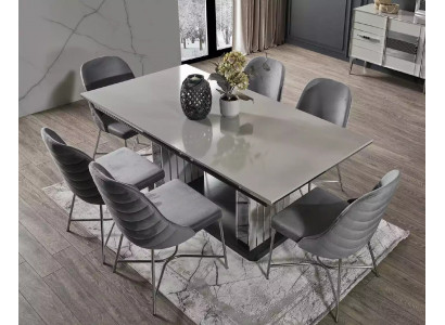 Gray dining room furniture dining table chair set dining group modern furniture