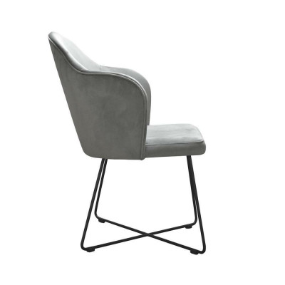 Chair 6x Dining Room Upholstered Chair TV Club Textile Seat Armchair Set New Lounge