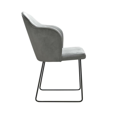 Chair 6x Dining Room Upholstered Chair TV Lounge Club Textile Seat Armchair Set