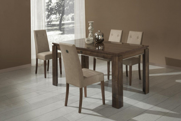Chair Wood Upholstery Suite Living Room Dining Room Dining Group Group Set 4-piece. New