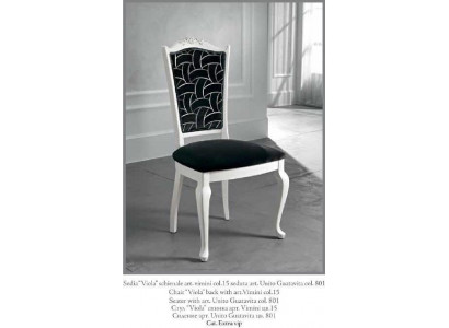 Chair Black Classic Design Luxury Dining Room Italian Furniture Bizzotto New