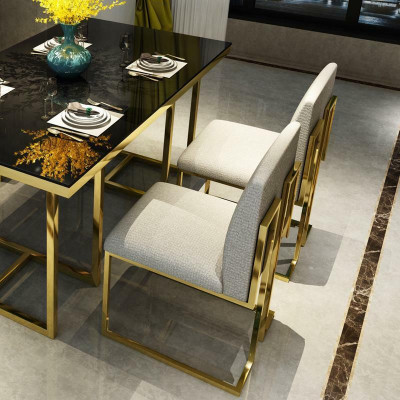 Chair Set Seat Cushion Swing Dining Chairs Backrest Textile Modern Luxury