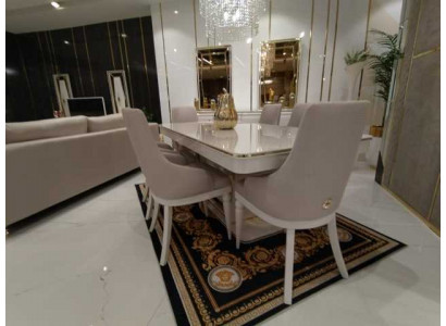 Chairs Set 6x Textile Upholstered Dining Chair Modern Furniture 6-piece.