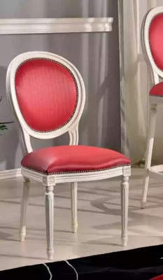 Dining chair pink upholstered chair classic textile seating armchair