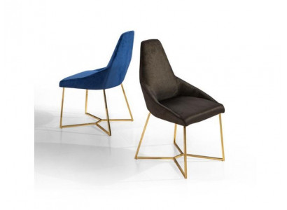 Designer textile chair stainless steel furniture modern single-seat luxury dining room