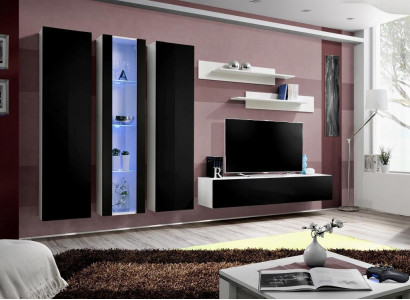 Living room wall luxury furniture complete set 6-piece designer furnishing