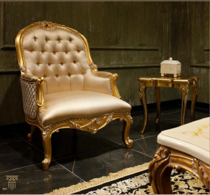 Beige Living Room Chesterfield Sofa Set Classic 3-Seater Armchair
