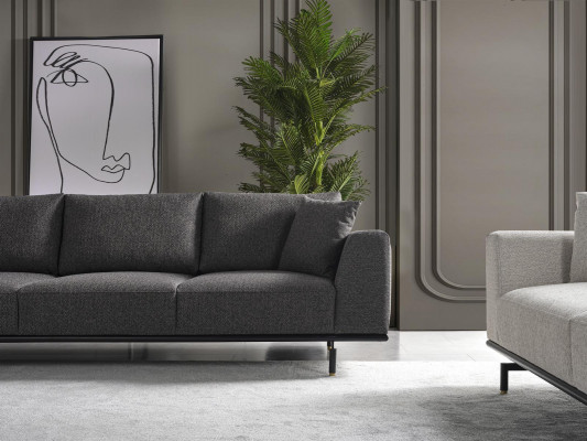 Complete couch set sofa sofas armchair gray sofa suite set 4-piece