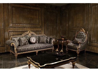 Classic Chesterfield Sofa Set 3+1 Seater Designer Coffee Table 3-piece Set