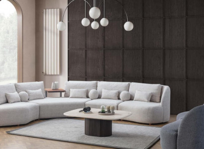 White sectional sofa modern L-shape sofa living room couches wooden frame sofa