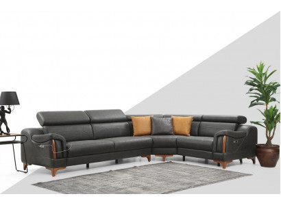 Sectional sofa L-shape sofa couch design upholstery modern textile furniture living room