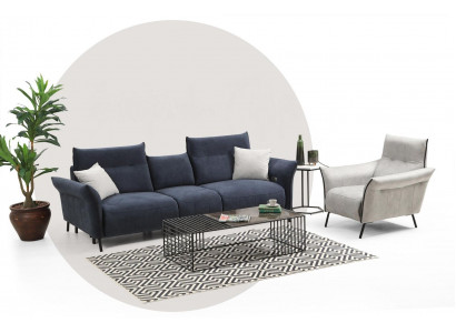 Luxury Sofa Set Three-Seater Sofa Upholstered Armchair Living Room Couch New