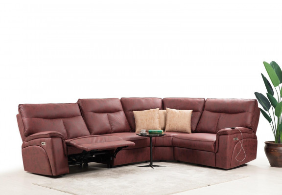 Luxury Corner Sofa Red Sofa Couch L-Shaped Modern Upholstered Furniture Designer Living Room