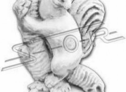 Garden decoration ferret terrace stone figures figurine statue sculpture