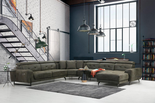 Living room corner sofa U-shape luxury furniture modern sofa couch corner suite