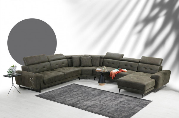 Living room corner sofa U-shape luxury furniture modern sofa couch corner suite