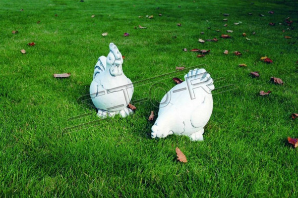 Garden Decoration Hen Terrace Stone Figures Figure Deco Statue