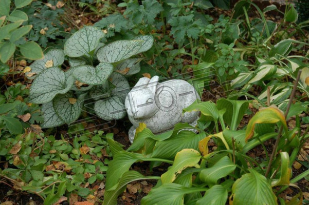 Garden decoration rabbit terrace stone figures figurine deco statue