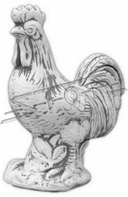 Garden decoration chicken terrace stone figure figurine white decorative statue