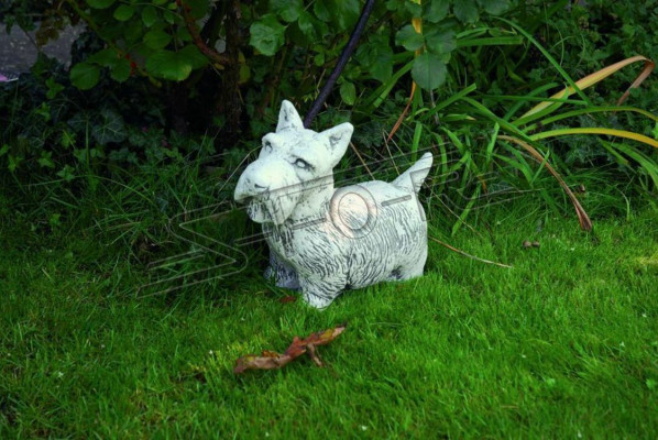 Garden decoration dog terrace stone figures decorative white statue figure