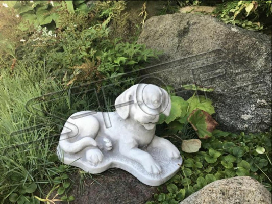 Garden decoration dog stone terrace figure figures decorative statue white