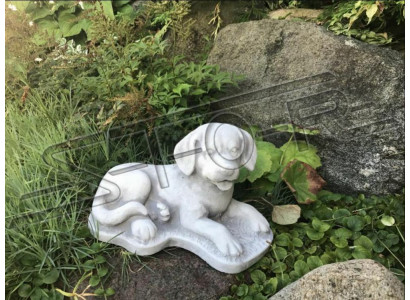 Garden decoration dog stone terrace figure figures decorative statue white