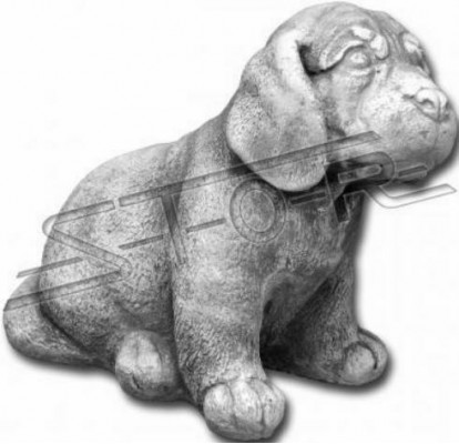 Garden decoration dog terrace stone figure figures decorative statue white