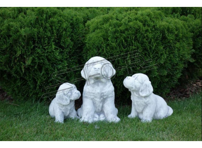 Garden decoration dog terrace stone figure figures decorative white statue